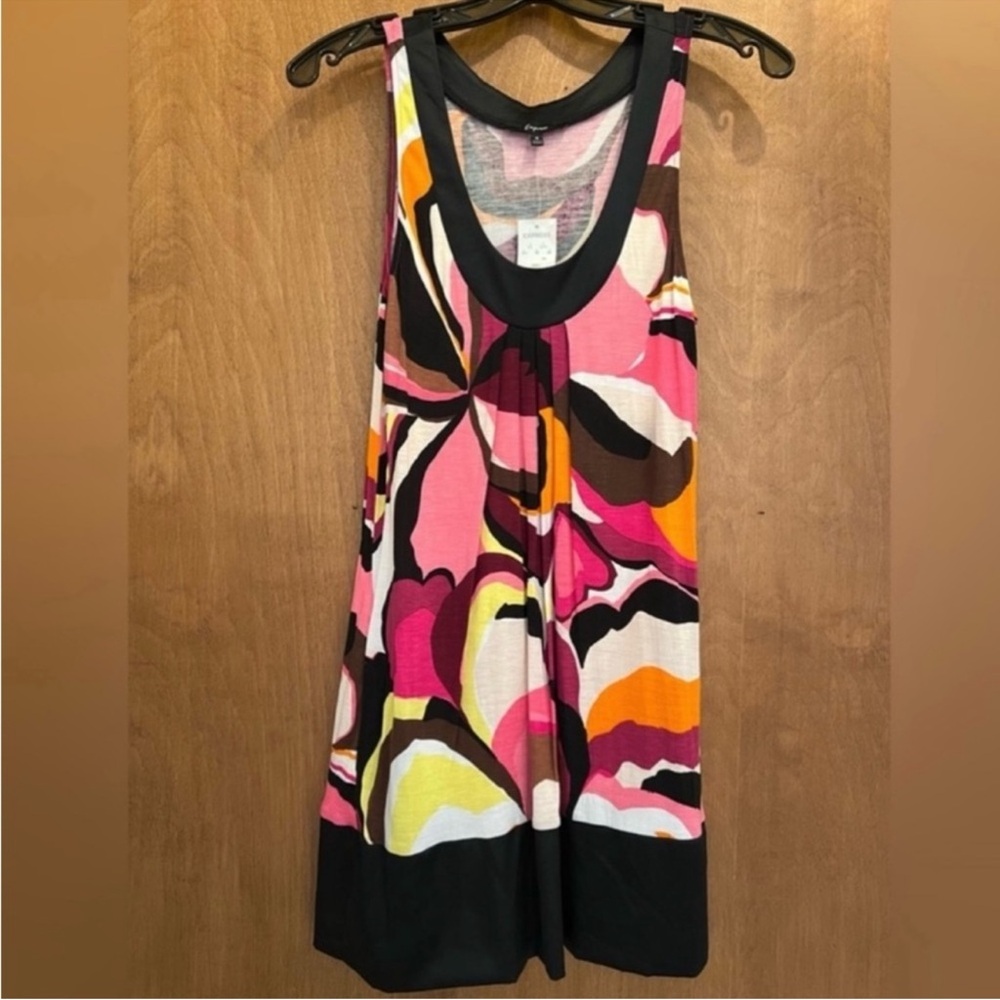 NWT Express Pink and Yellow Scoop Neck Tank Top